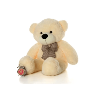 3.2 feet Premium off White Teddy bear