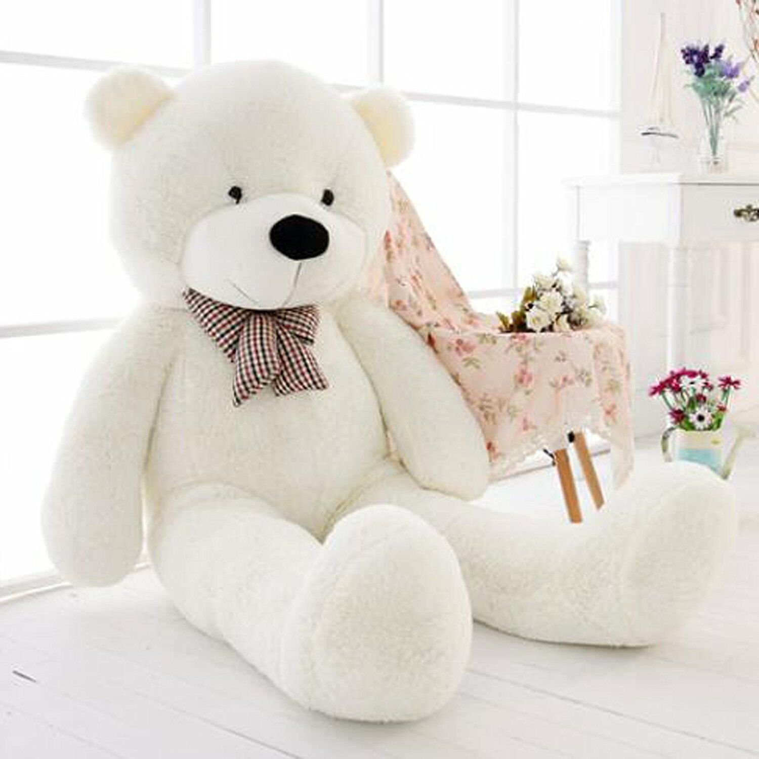 6 feet Giant Elite White Teddy Bear
