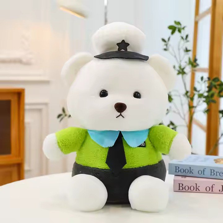 Police Teddy Bear Green